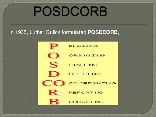 luther gulick posdcorb